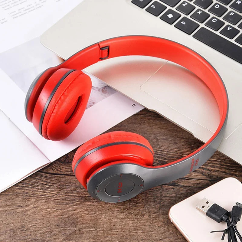 Air P47 Headset 5.0 Bluetooth Headset Folding Series Wireless Sports Game Stereo Headset for iPhone XiaoMi PK P9 Earphones gift