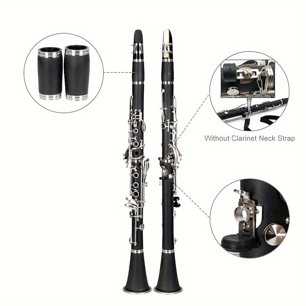 17 keys in B flat hardwood, black S101 flute