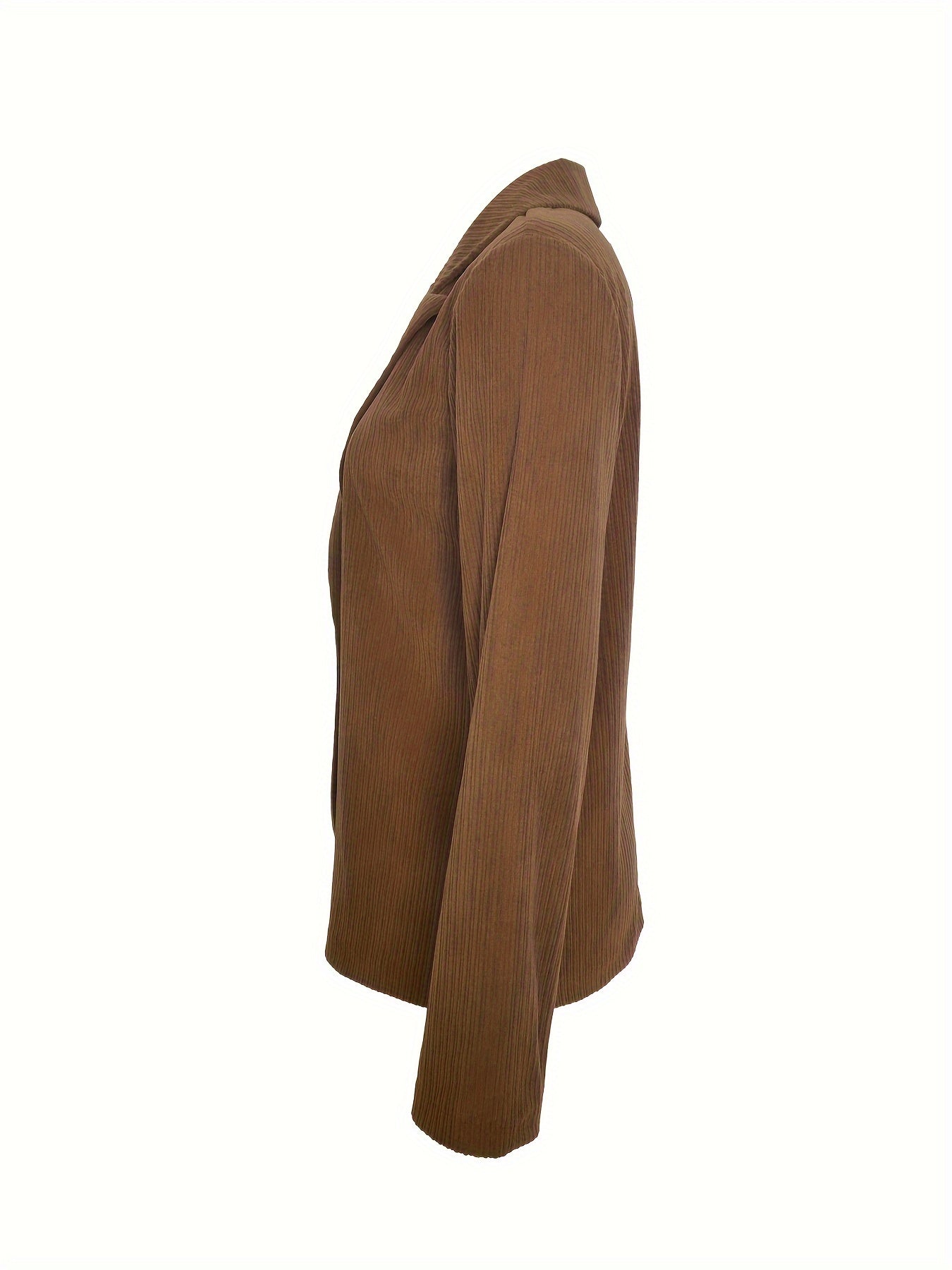 Chic & Elegant Women’s Blazer - Versatile Solid Color, Casual Lapel Design, Long Sleeve, All-Season Comfort