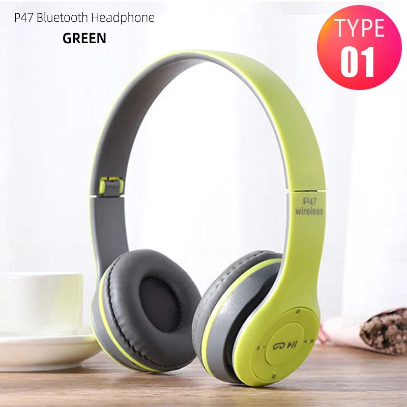 Air P47 Headset 5.0 Bluetooth Headset Folding Series Wireless Sports Game Stereo Headset for iPhone XiaoMi PK P9 Earphones gift