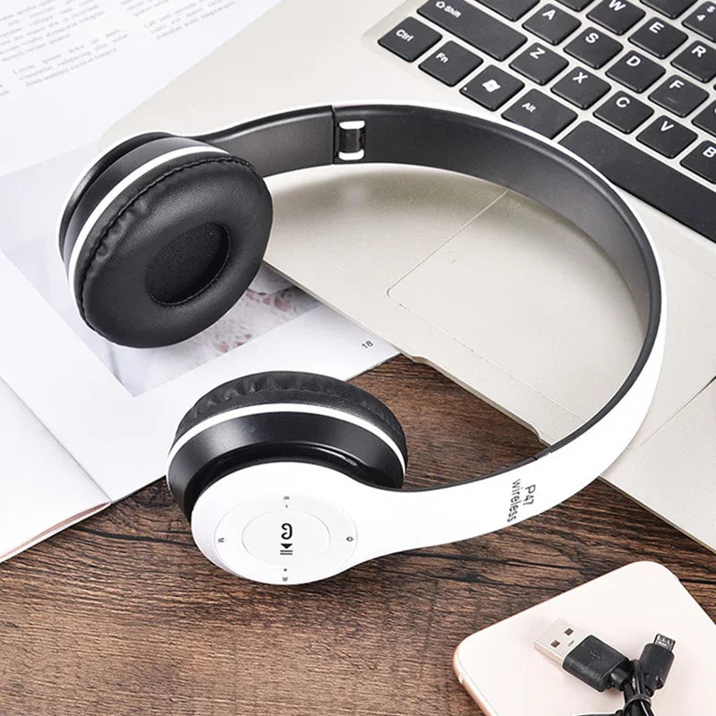 Air P47 Headset 5.0 Bluetooth Headset Folding Series Wireless Sports Game Stereo Headset for iPhone XiaoMi PK P9 Earphones gift