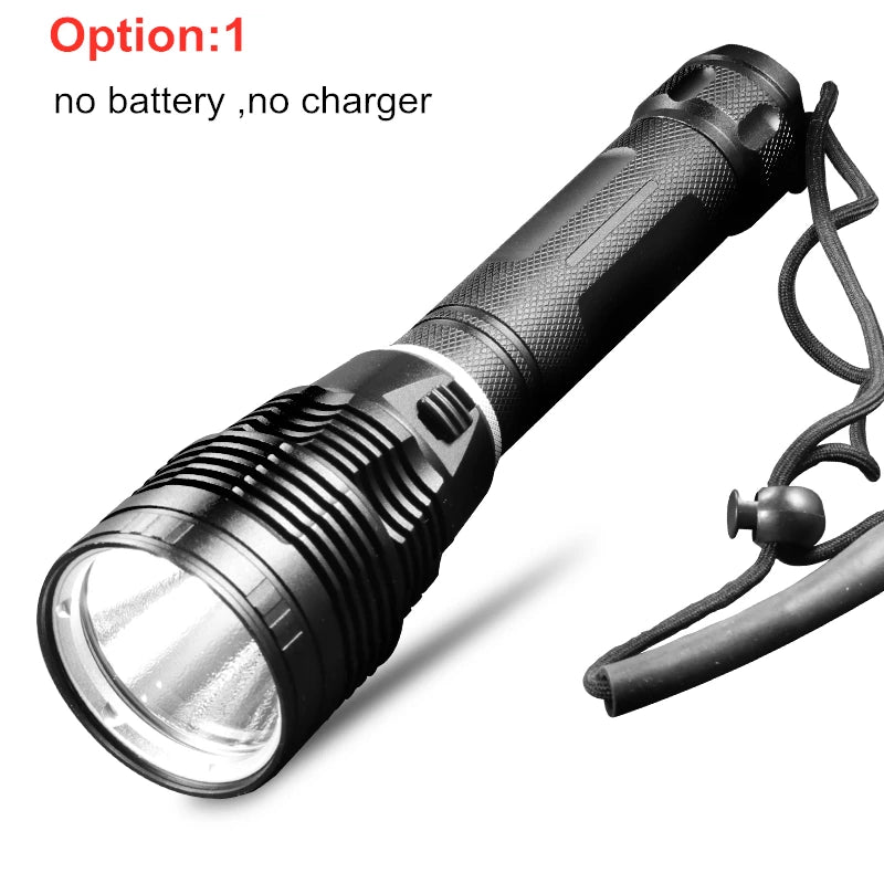 XHP70.2 Diving Flashight 26650 IPX8 Waterproof Scuba Divi Lamp Lanterna Amphibious Powerful Aluminum Torch Underwater for Diver