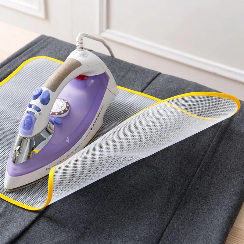 1pc Heat Resistant Ironing Sewing Mesh Cloth Protective Insulation Pad Home Ironing Board Mat Anti-scalding Tools, Random Color