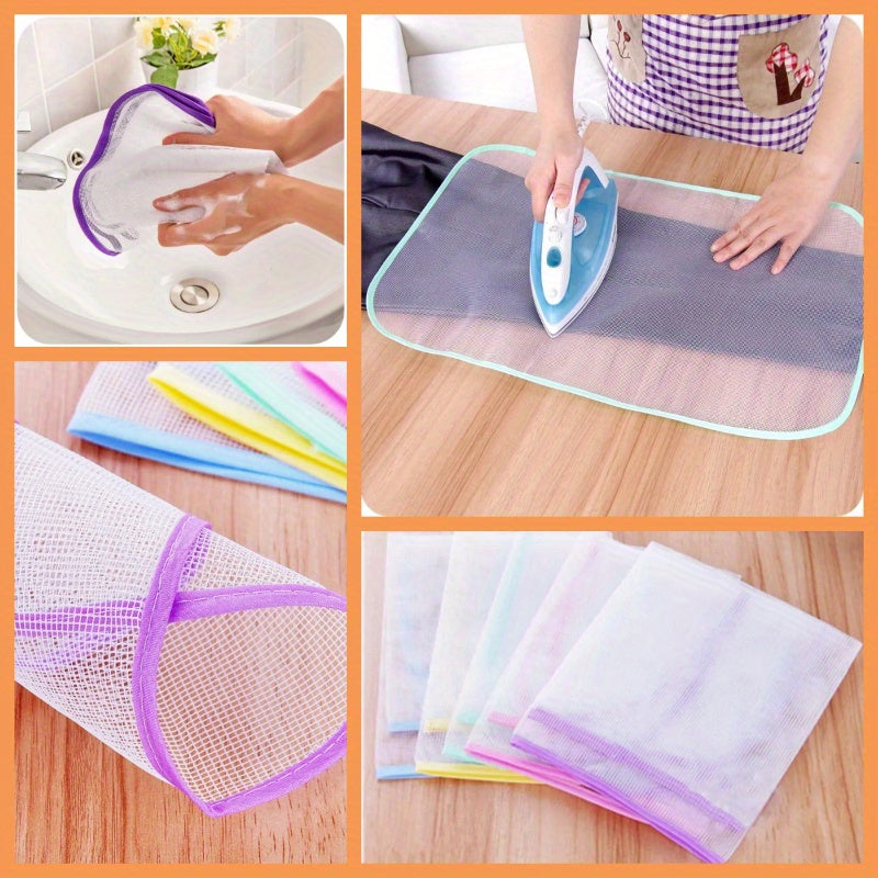 1pc Heat Resistant Ironing Sewing Mesh Cloth Protective Insulation Pad Home Ironing Board Mat Anti-scalding Tools, Random Color