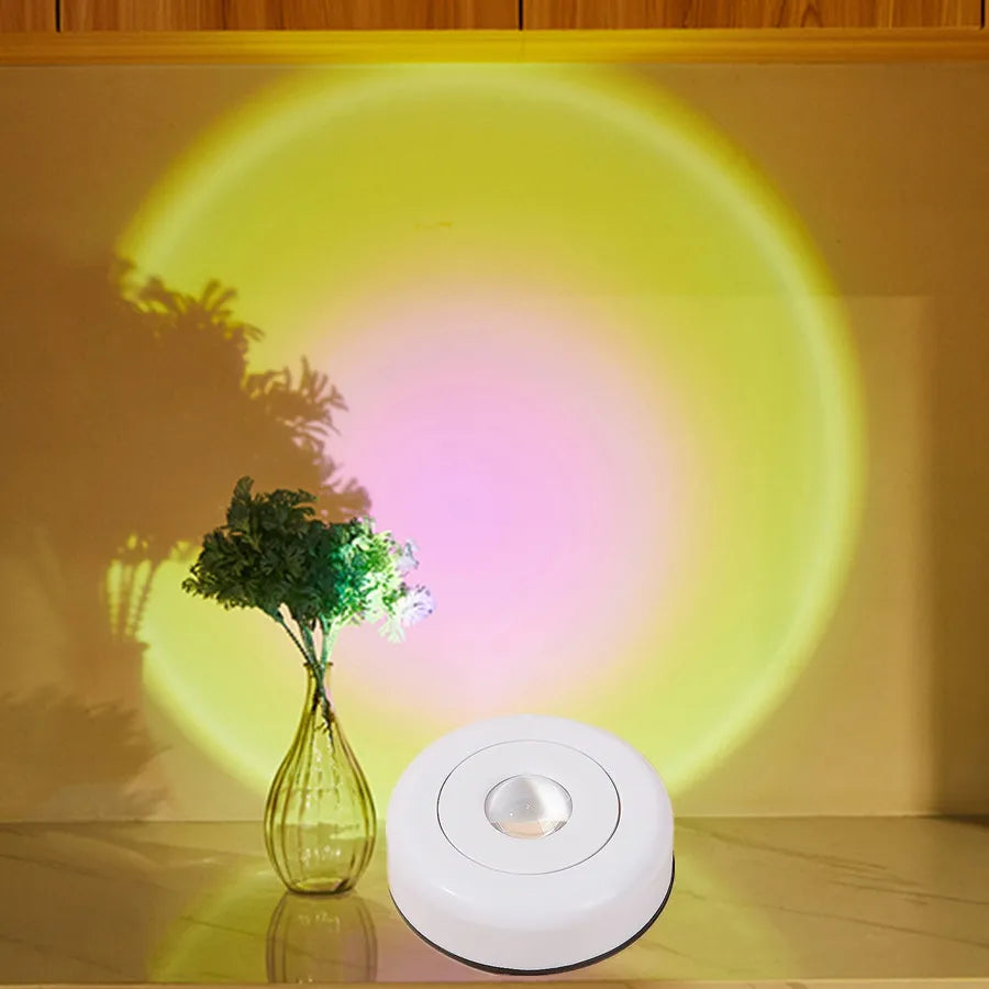 LED Cabinet Lights Battery Powered Touch NightLight Stick On Wall Sunset Lamp for Kitchen Bedroom Closet Decoration Dropshipping
