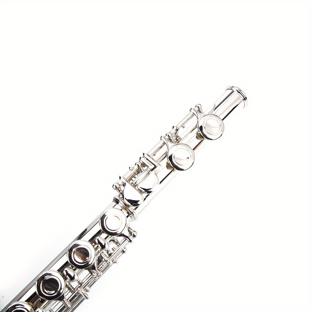 Nickel Plated C Closed Hole Concert Band Flute Silver