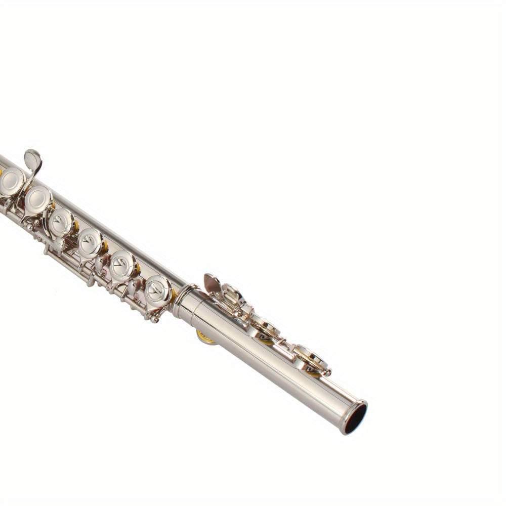 Nickel Plated C Closed Hole Concert Band Flute Silver