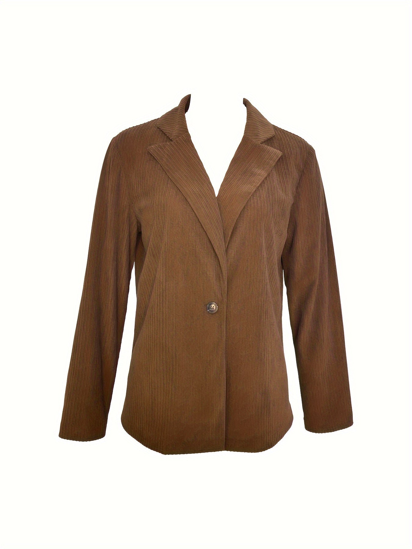 Chic & Elegant Women’s Blazer - Versatile Solid Color, Casual Lapel Design, Long Sleeve, All-Season Comfort