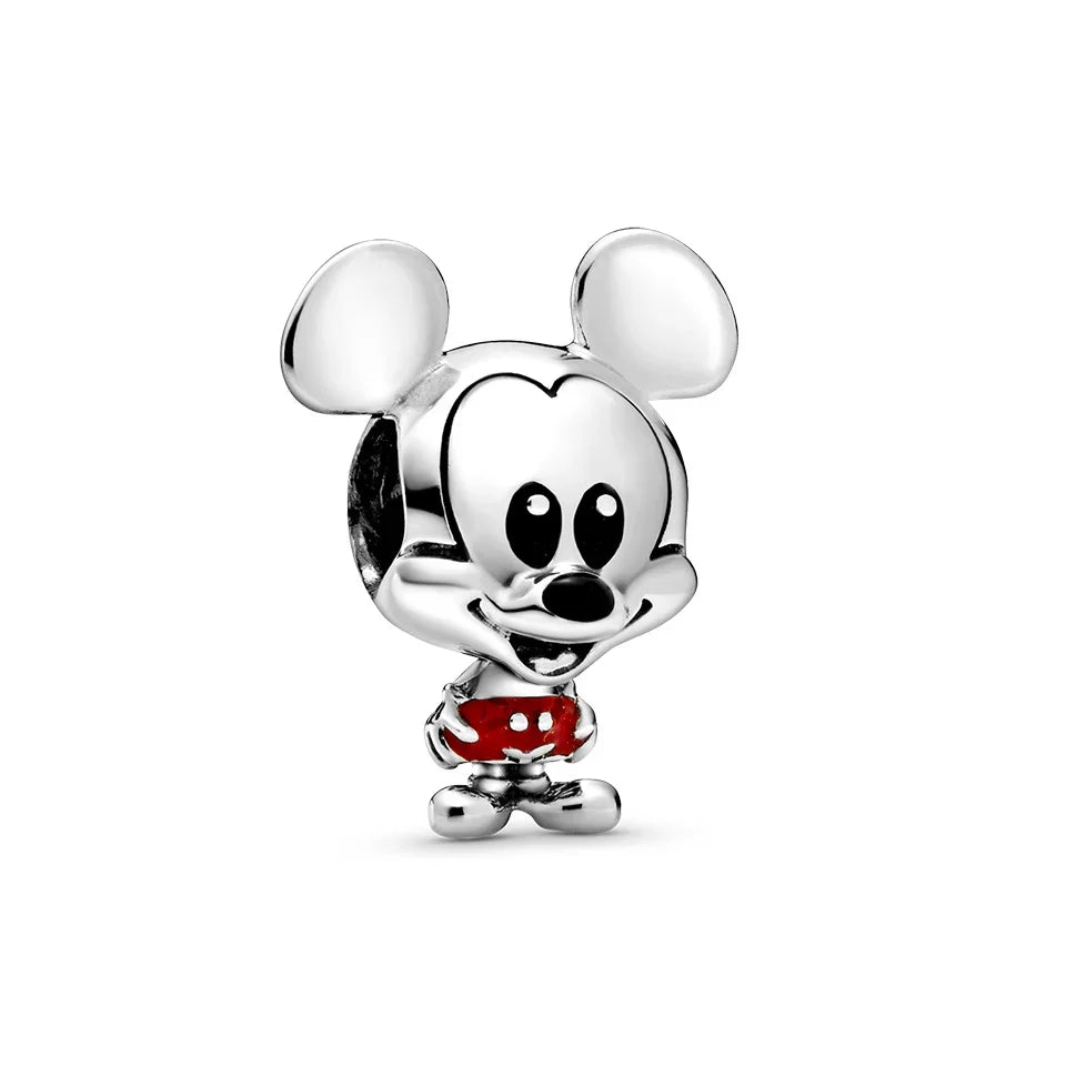 New Sterling Silver Charm 100th anniversary pendant Fit Original Pandora Bracelet Herocross Disney Micky Women DIY jewelry gift