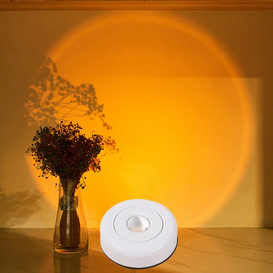 LED Cabinet Lights Battery Powered Touch NightLight Stick On Wall Sunset Lamp for Kitchen Bedroom Closet Decoration Dropshipping
