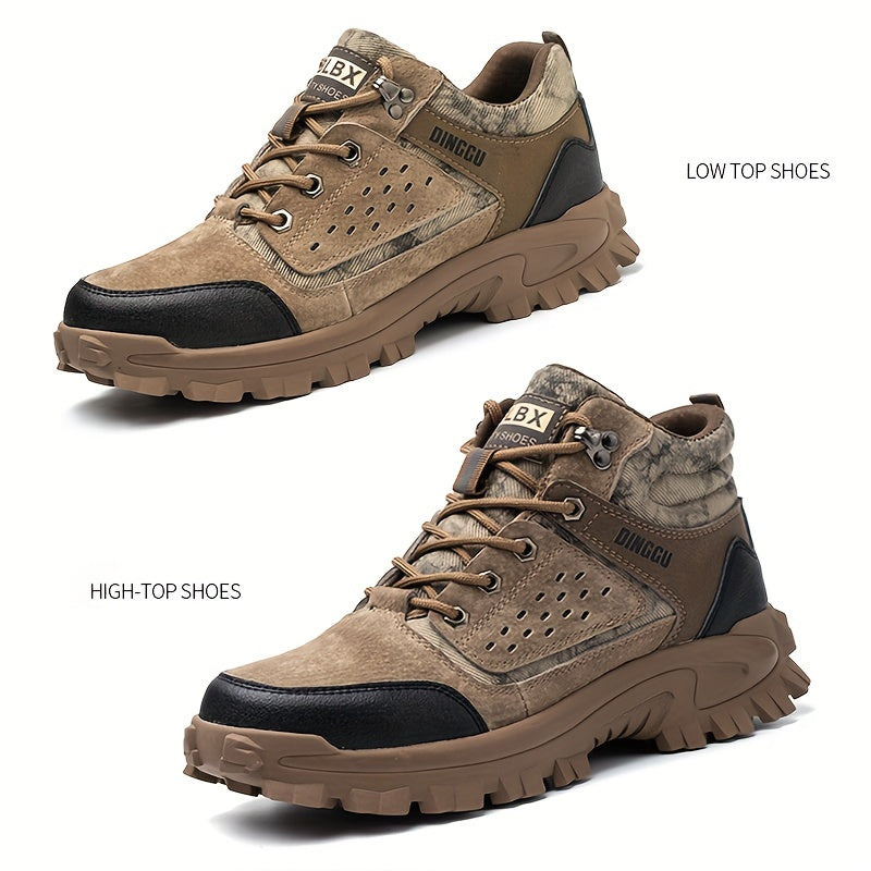 Steel Toe Work Shoes - Ultra-Protective, Piercing-Resistant, Puncture-Proof, and Anti-Skid with Advanced Breathability and Lightweight Design - Mens High-Top Safety Shoes for Heavy-Duty Work Environments