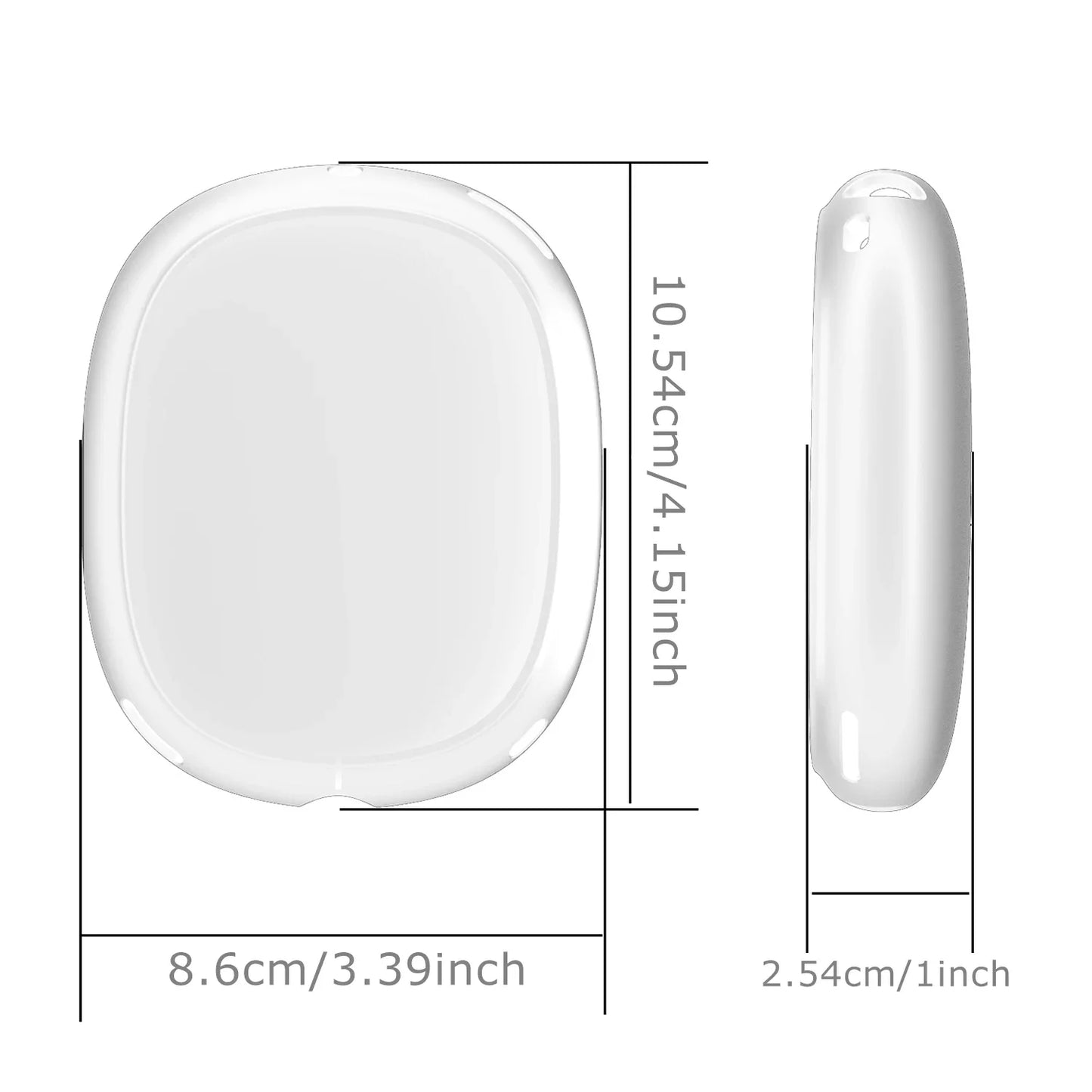 For Air Pods Max Transparent Case Protective Cover Headset Skin Cover Anti-Scratch For AirPods Headset Transparent Protect Shell