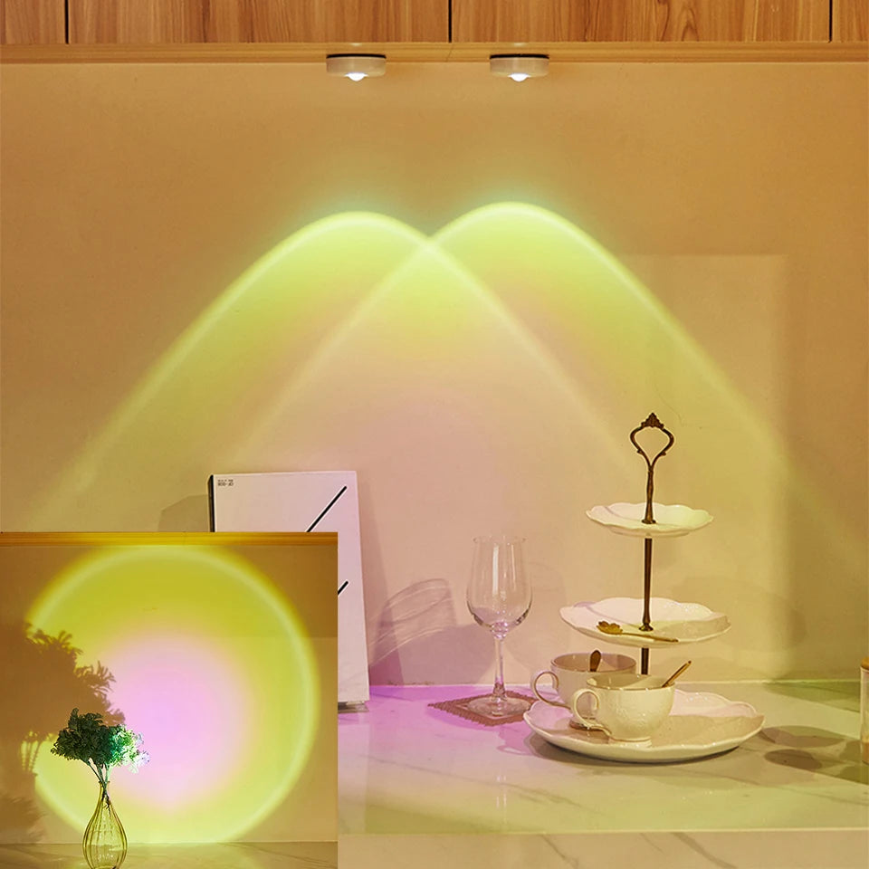 Touch Ambient Night Light Bedroom Decor Sunset Lights Cabinet Decorate Lamp for Wall Lamps Kitchen Cupboard Decoration Lightinng