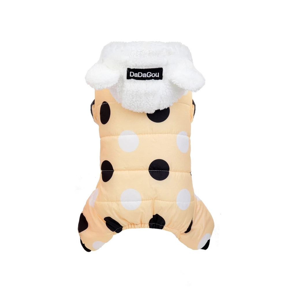 Winter Pet Hoodies Sweatshirt Cotton Clothes Dot Coat Super Warm Jumpsuit For Puppy Small Dogs Chihuahua Doggie Jacket Jumpsuit