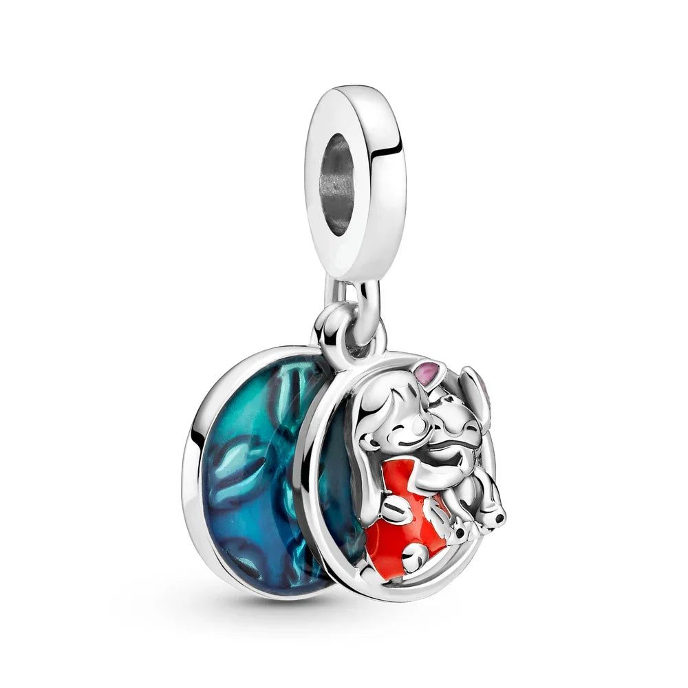 New Sterling Silver Charm 100th anniversary pendant Fit Original Pandora Bracelet Herocross Disney Micky Women DIY jewelry gift
