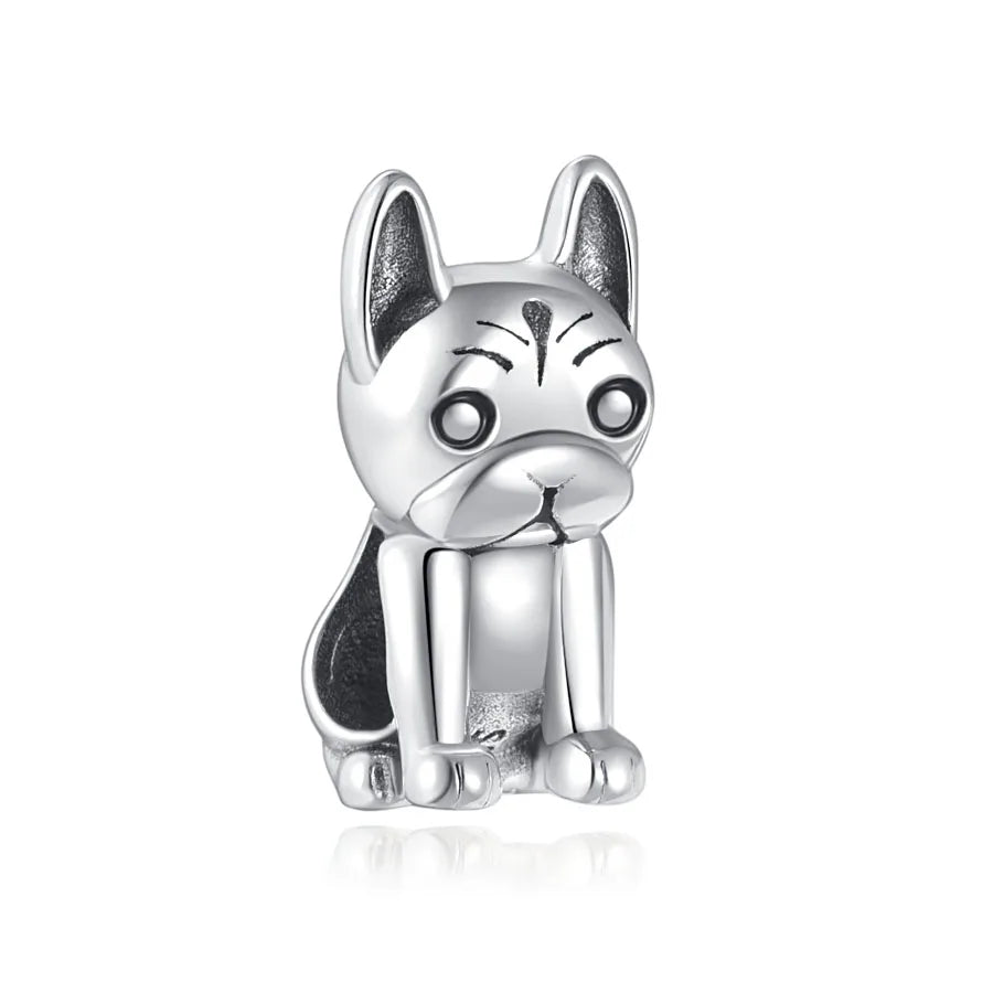 New 925 Sterling Silver Cute Pet Dog Husky Shiba inu dog Paw baby DIY Bead Fit Original Pendant Charm Bracelet Lady Jewelry Gift