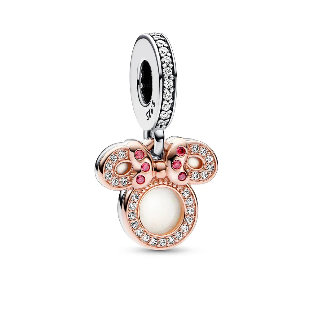 New Sterling Silver Charm 100th anniversary pendant Fit Original Pandora Bracelet Herocross Disney Micky Women DIY jewelry gift