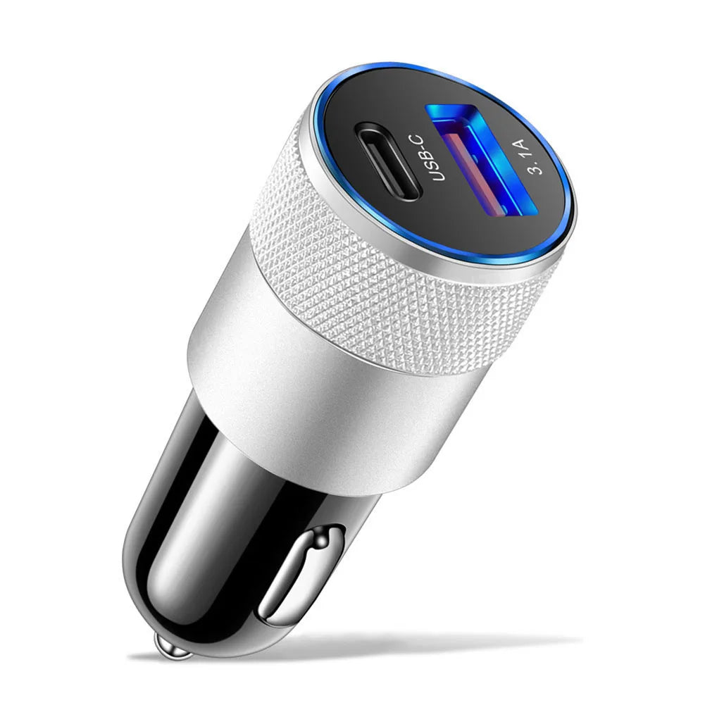 66W USB Car Charger 3.0 USB Type- C- Fast Charging Phone Adapter For Iphone Laptops Tablets Car Electronics Accessories