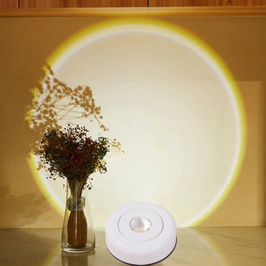 LED Cabinet Lights Battery Powered Touch NightLight Stick On Wall Sunset Lamp for Kitchen Bedroom Closet Decoration Dropshipping