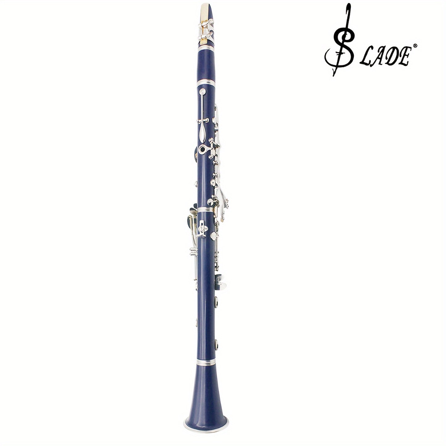 SLADE Reed Clarinet B Flat ABS Tube 17 Keys Ring 6 Keys Dark Blue (SLADE Reed Cloth Box + Standard)