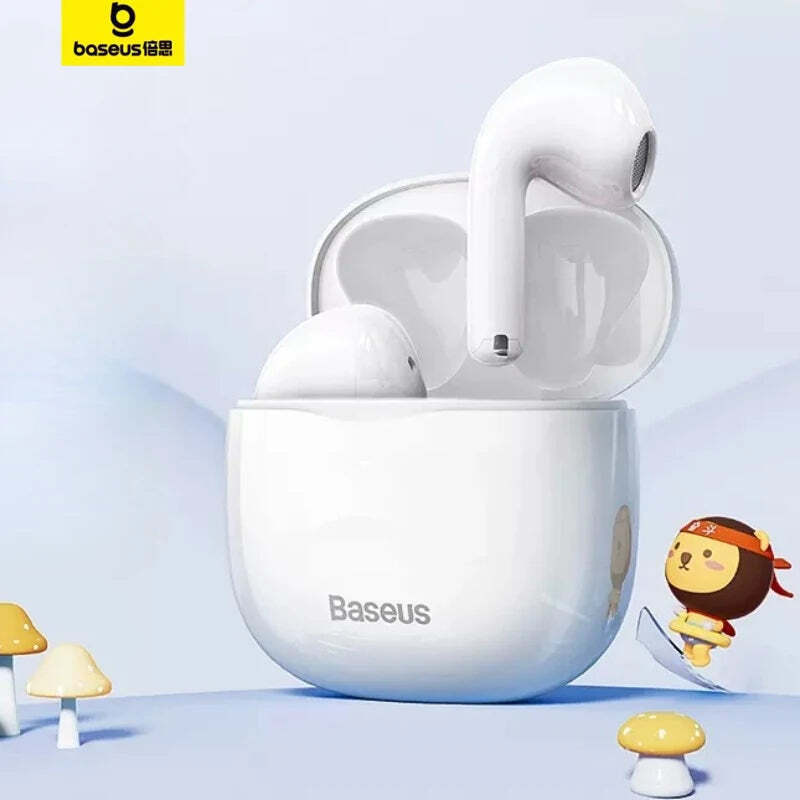 Baseus 2023 New E3 Bluetooth Headphones 5.3 Wireless Earbuds Half In Ear Gaming