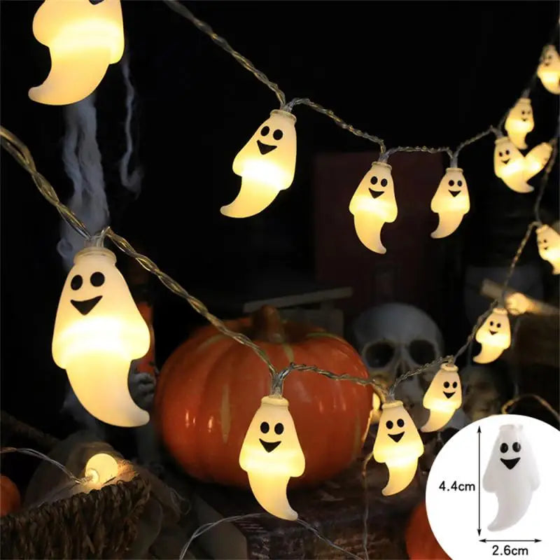 Halloween Pumpkin Bat Spider Light String Ghost Festival Party Favor Trick Or Treat Happy Halloween Day Decor For Home 2024