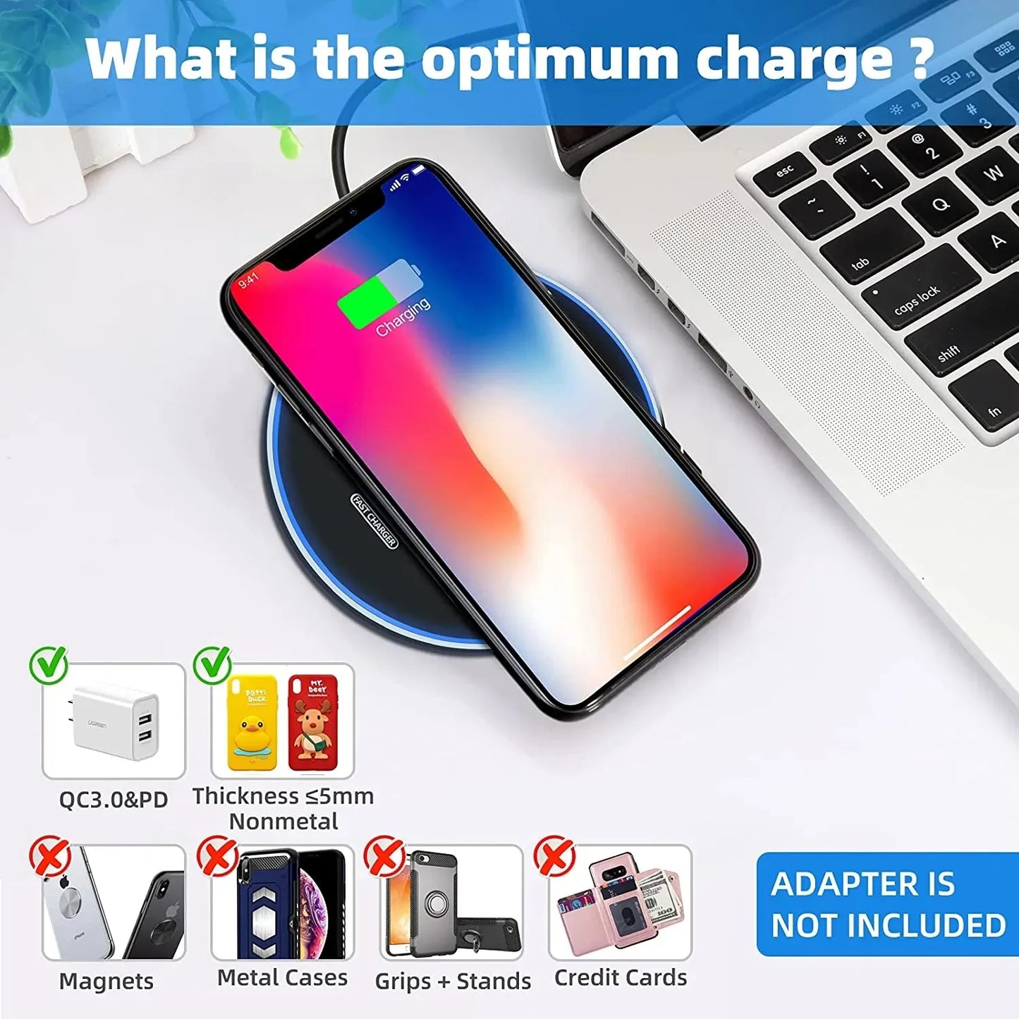 30W Wireless Charger Induction Dock Station Fast Charging Pad For iPhone 14 13 12 11 XS XR X 8 Airpods 3 Pro 2 Samsung S22 S21
