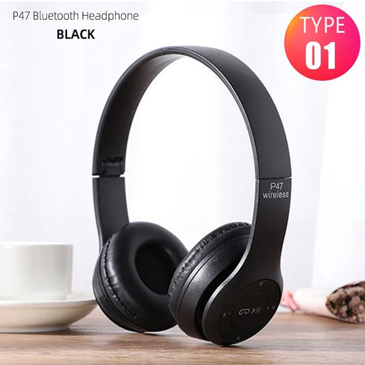 Air P47 Headset 5.0 Bluetooth Headset Folding Series Wireless Sports Game Stereo Headset for iPhone XiaoMi PK P9 Earphones gift