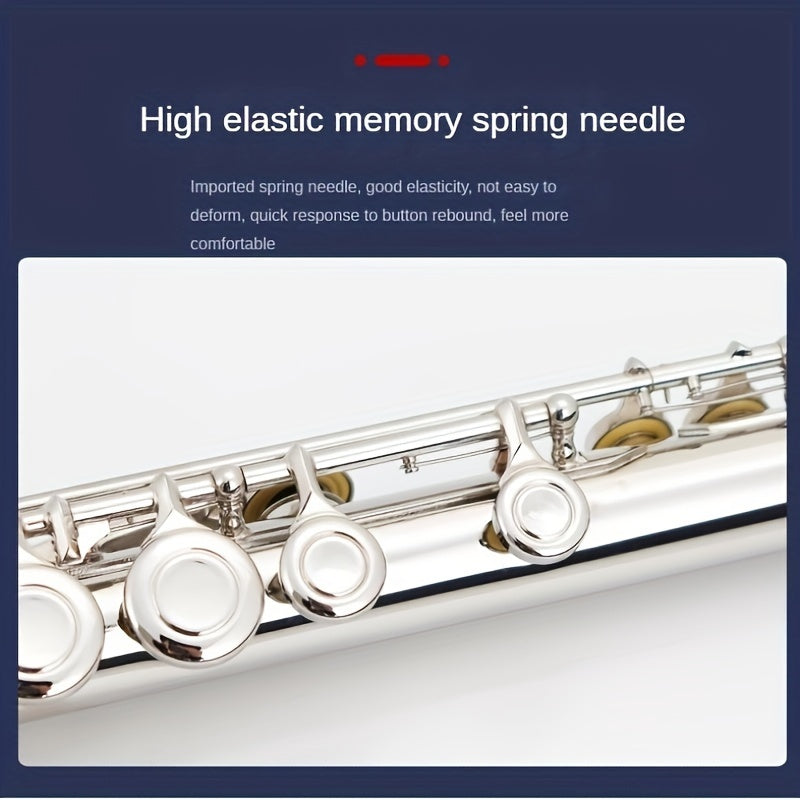 ECLOGUE Pastoral Brand JBFL-601 Professional Graded C-tone Flute 16-Hole Closed C-tone White Copper Nickel Plated Beginner Flute Playing College Performance