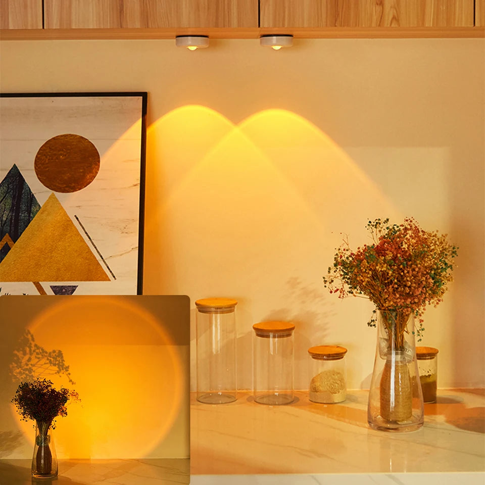 Touch Ambient Night Light Bedroom Decor Sunset Lights Cabinet Decorate Lamp for Wall Lamps Kitchen Cupboard Decoration Lightinng