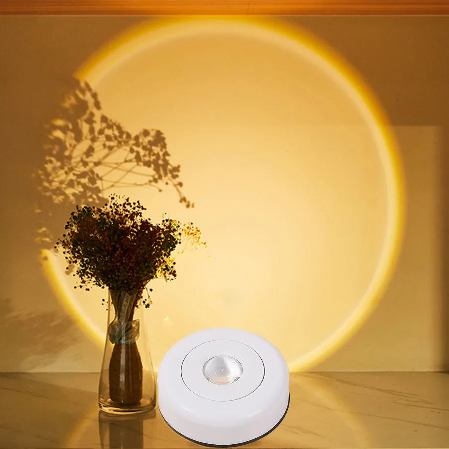 LED Cabinet Lights Battery Powered Touch NightLight Stick On Wall Sunset Lamp for Kitchen Bedroom Closet Decoration Dropshipping