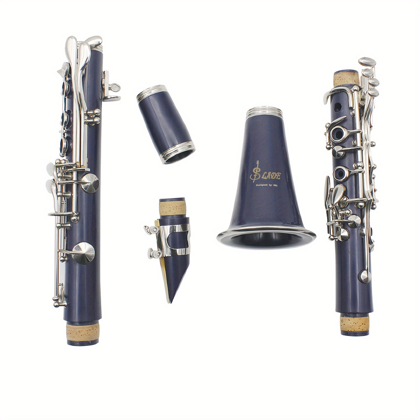 SLADE Reed Clarinet B Flat ABS Tube 17 Keys Ring 6 Keys Dark Blue (SLADE Reed Cloth Box + Standard)