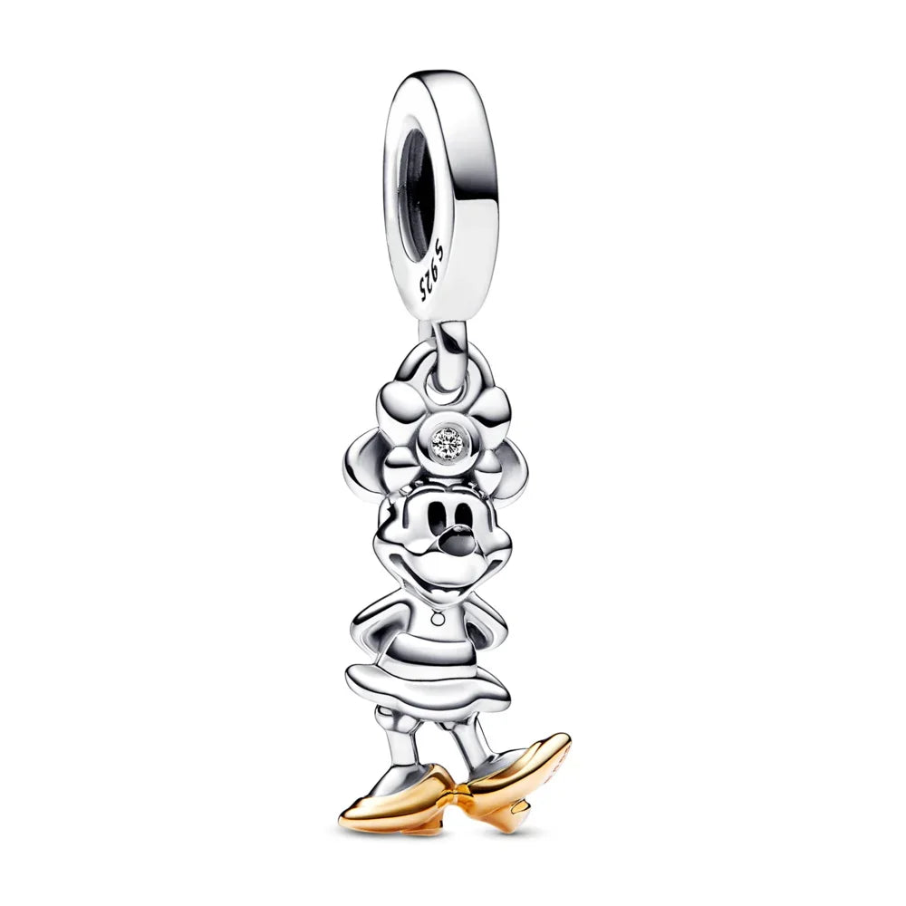 New Sterling Silver Charm 100th anniversary pendant Fit Original Pandora Bracelet Herocross Disney Micky Women DIY jewelry gift
