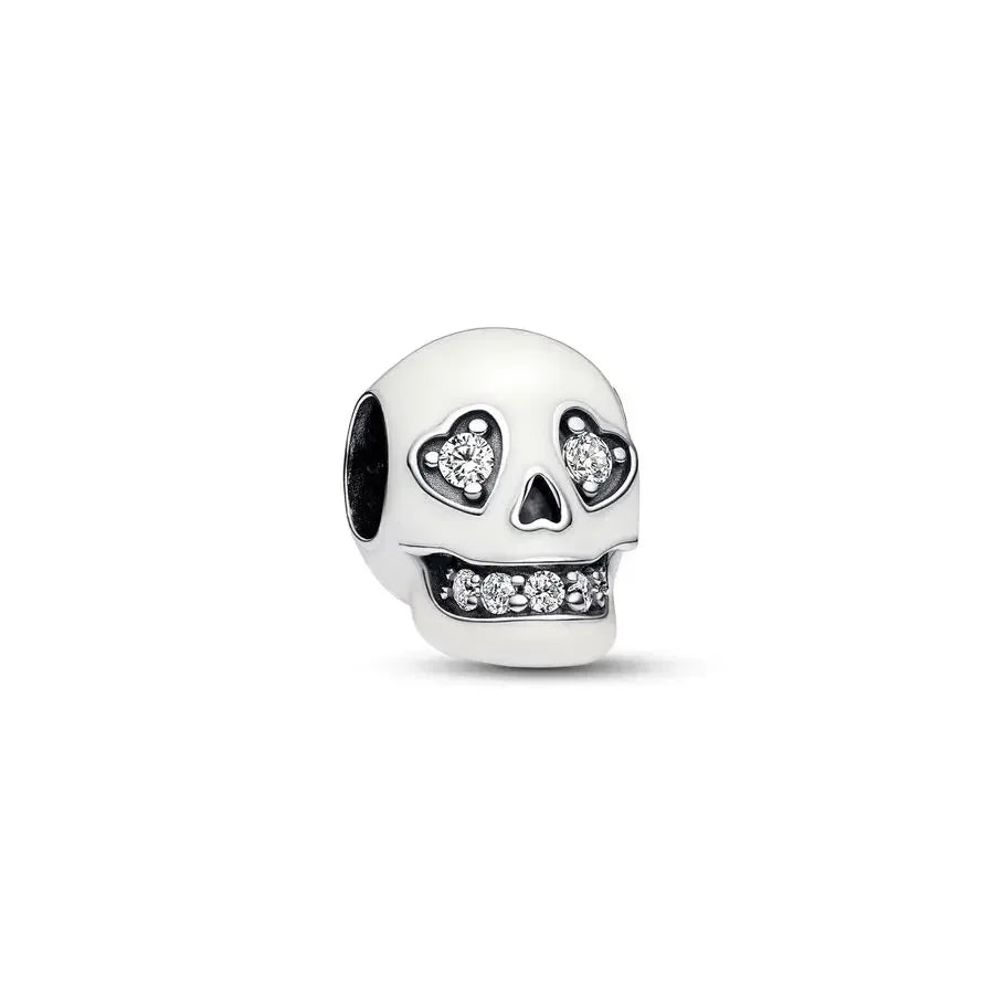 925 sterling silver jewelry MINISO Disney Halloween trio charm suitable for Pando original bracelet women pendant beads DIY gift