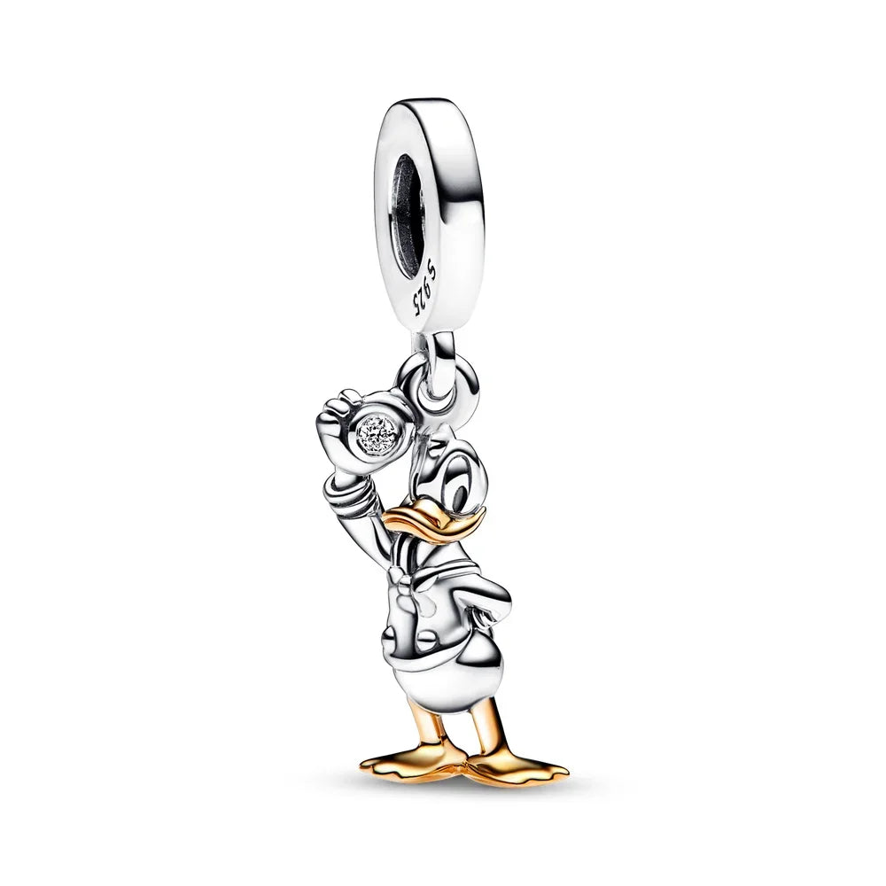 New Sterling Silver Charm 100th anniversary pendant Fit Original Pandora Bracelet Herocross Disney Micky Women DIY jewelry gift