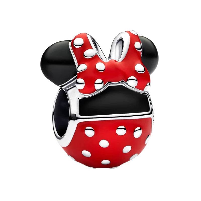 925 sterling silver jewelry MINISO Disney Halloween trio charm suitable for Pando original bracelet women pendant beads DIY gift
