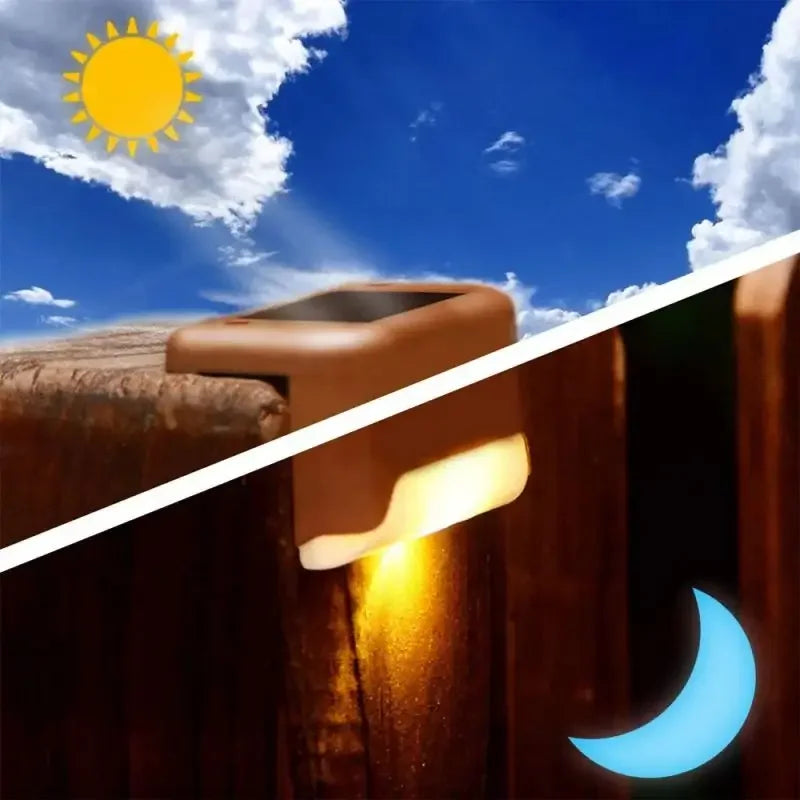Led Solar Lamp Path Staircase Outdoor Waterproof Wall Light Solar Waterproof Weatherproof Step Railing Lighting Path Light