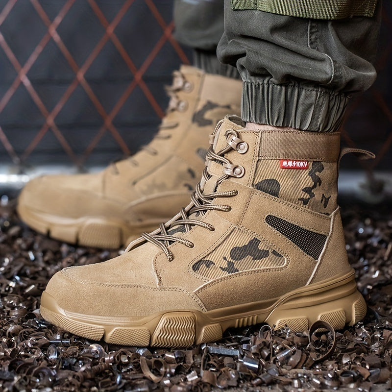 Mens Steel Toe Safety Work Boots - Durable & Comfortable - Indestructible Design, Slip-Resistant Sneaker Style - Ideal for Heavy-Duty Jobs, All-Day Support