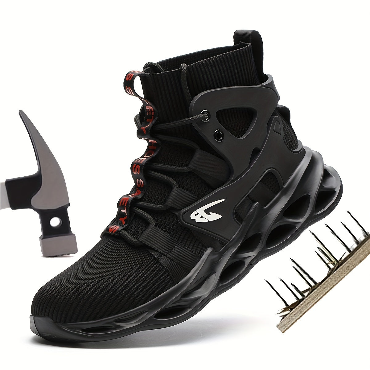 Dian Sen Steel Toe Work Boots - Rugged Industrial Strength, Anti-Slip Sole, Maximum Protection for Heavy-Duty Construction Jobs - All-Day Comfort and Durability