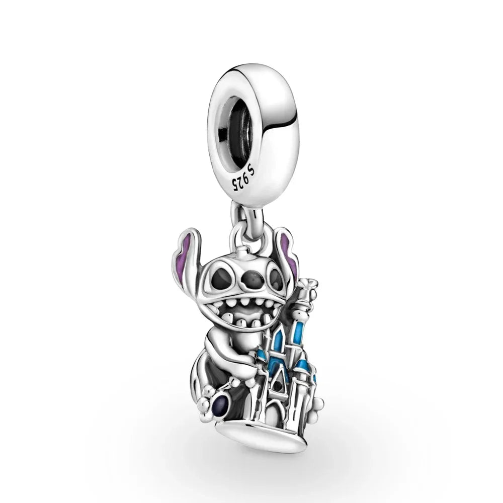 New Sterling Silver Charm 100th anniversary pendant Fit Original Pandora Bracelet Herocross Disney Micky Women DIY jewelry gift