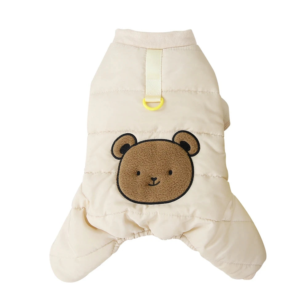 Winter Pet Hoodies Sweatshirt Cotton Clothes Dot Coat Super Warm Jumpsuit For Puppy Small Dogs Chihuahua Doggie Jacket Jumpsuit