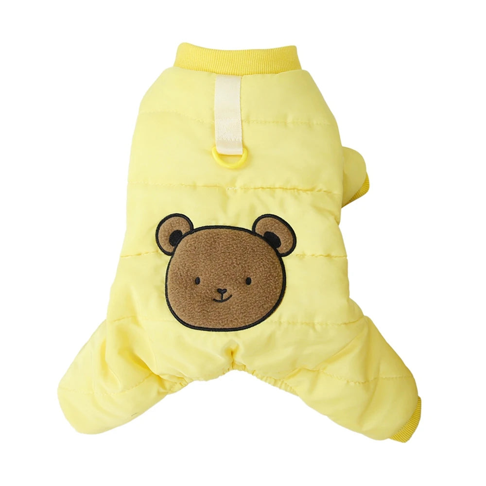 Winter Pet Hoodies Sweatshirt Cotton Clothes Dot Coat Super Warm Jumpsuit For Puppy Small Dogs Chihuahua Doggie Jacket Jumpsuit