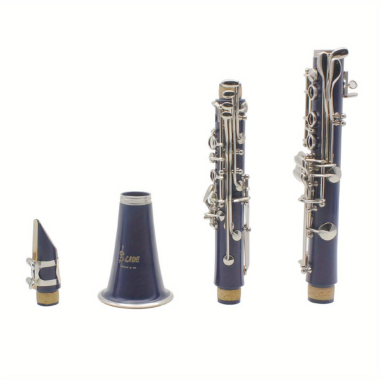 SLADE Reed Clarinet B Flat ABS Tube 17 Keys Ring 6 Keys Dark Blue (SLADE Reed Cloth Box + Standard)