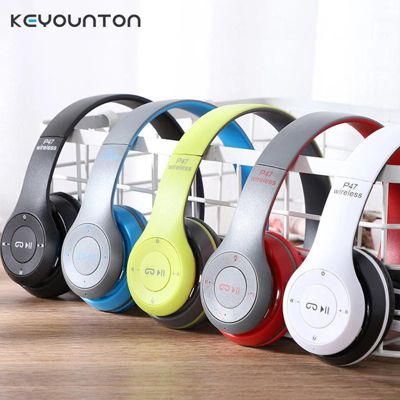 Air P47 Headset 5.0 Bluetooth Headset Folding Series Wireless Sports Game Stereo Headset for iPhone XiaoMi PK P9 Earphones gift