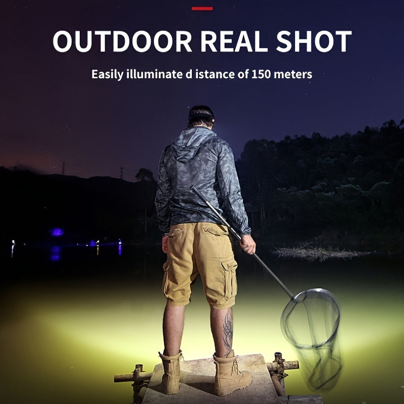 5 LED Super Bright Headlamp - Ultra Brightness, Durable Waterproof - Hands-Free for Camping, Hiking, Cycling, Hunting - Ideal Outdoor Head Flashlight