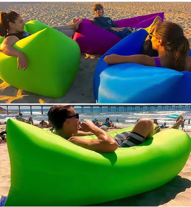 Outdoor portable lazy inflatable sofa Water beach Grassland park Air bed sofa toys inflatable chair Fast Infaltable Air Sofa