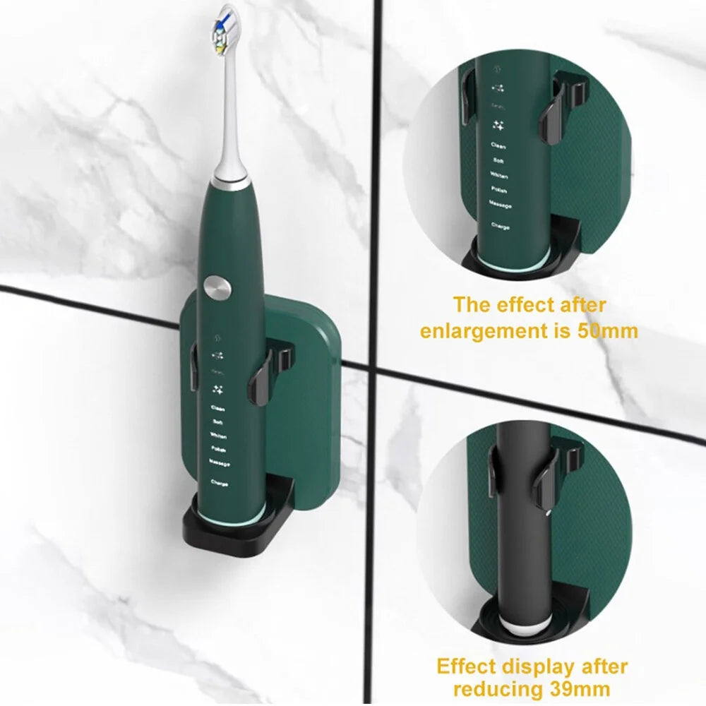Electric Toothbrush Holder Drain Rack Adjustable Clamping Width Storage Rack Wall Hanger Electric Razor Storage Support
