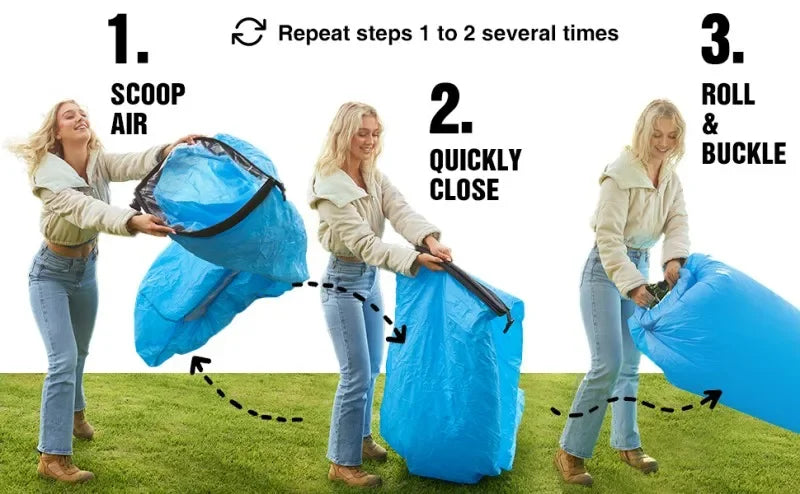 Outdoor portable lazy inflatable sofa Water beach Grassland park Air bed sofa toys inflatable chair Fast Infaltable Air Sofa