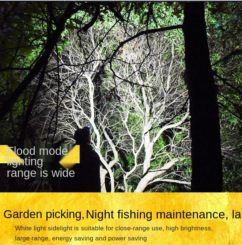 Super Brightest Powerful 5 LED Headlamp Rechargeable Headlamps Waterproof Headlights Head Torch Outdoor Camping Running Lighting