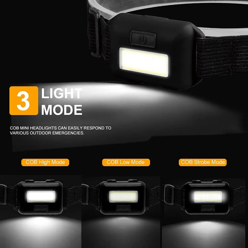 Super Brightest Powerful 5 LED Headlamp Rechargeable Headlamps Waterproof Headlights Head Torch Outdoor Camping Running Lighting